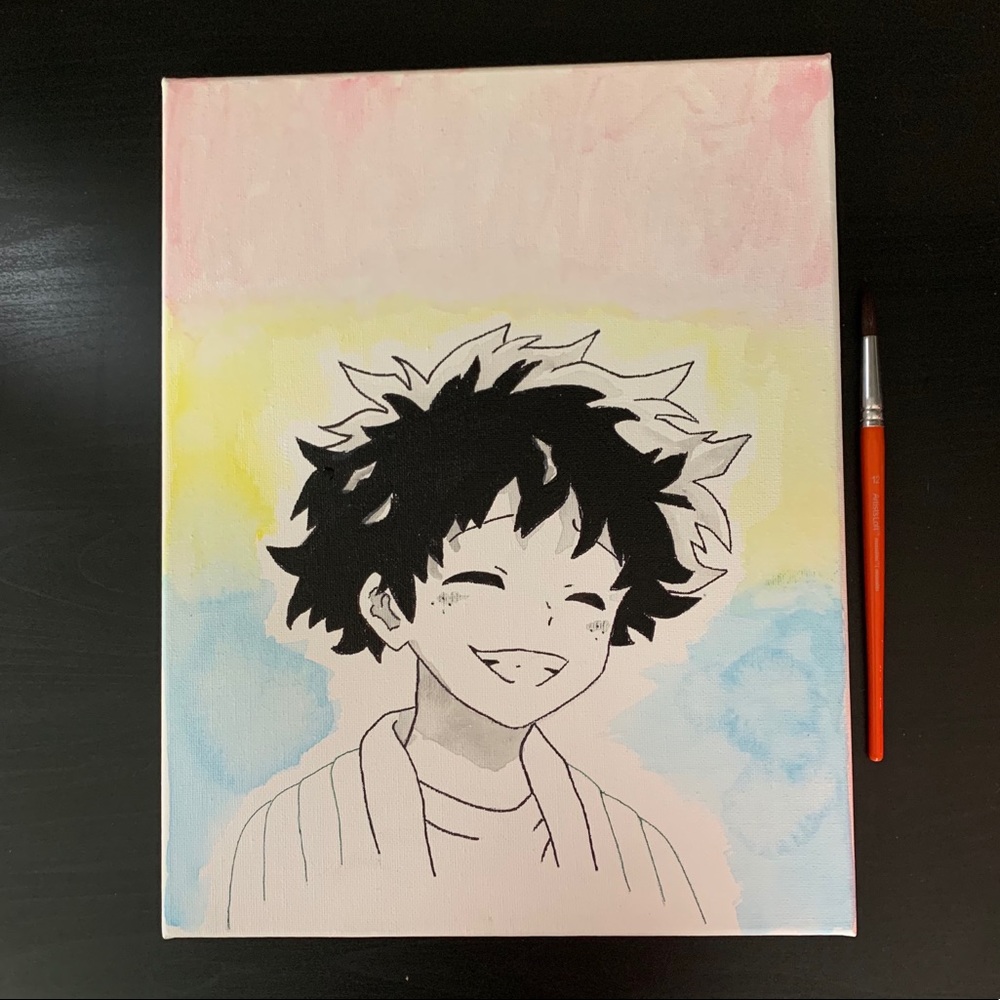 Hand Made Happy Deku Canvas